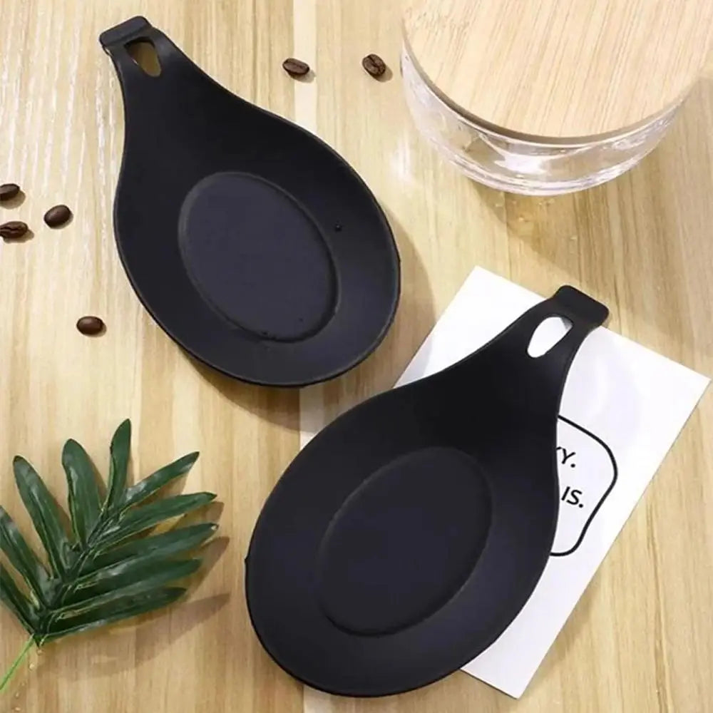 Silicone Heat Resistant Spoon Rest, 1 Count Kitchen Utensil Holder for Cooking, Cutlery & Tableware Rest Tool, Kitchen Accessories