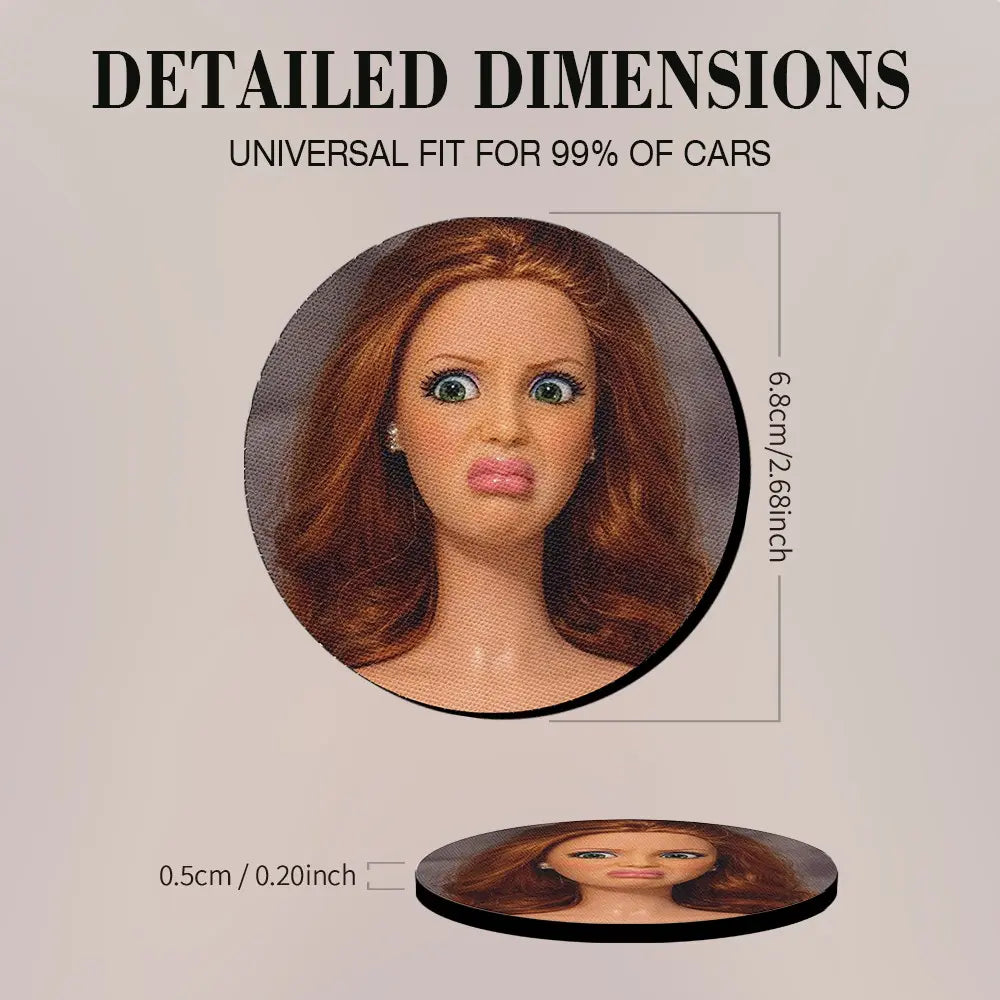 Funny Princess Expression Cup Coasters, Coaster Set, 2/4 Pcs Desktop Drink Mats, Home Office Desk Accessories, 6.8cm, Funny Gift for Colleagues