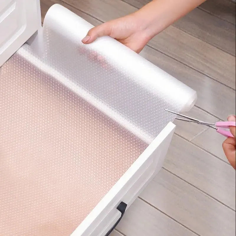 EVA Kitchen Drawer Liner Roll - Stylish Cute Dots Mat, Oilproof, Waterproof for Kitchen Cabinets, Countertops, Shoe Cabinets