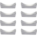 Chopstick holder -8-piece set, stainless steel chopstick holder, chopstick holder, knife fork spoon holder, suitable for cutlery kitchen, silver, curved chopstick holder knife holder, used for countertop hand-held chopstick spoon and knife table decoratio