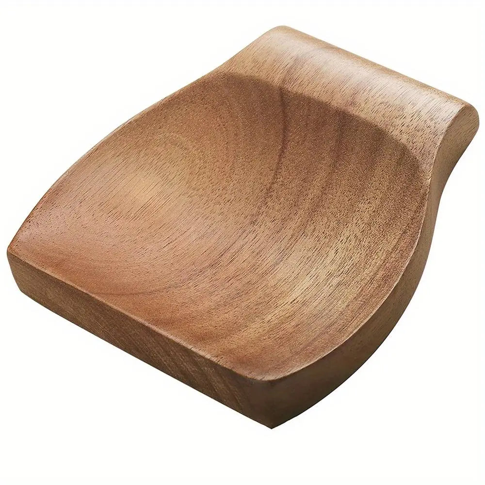 Solid Plain Wooden Spoon Holder (1 Pack) - Kitchen Organization Essential for Home Cooks, Multiple Slots for Utensils, Spatulas, Tongs, Fits Stovetop or Countertop, Kitchen Cutlery & Tableware Rest