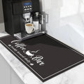 Absorbent Print Kitchen Decorative Placemat - Heat Resistant, Eco-Friendly, Recyclable Household Kitchen Counter Dish Drying Accessory for Coffee Maker, Espresso Machine