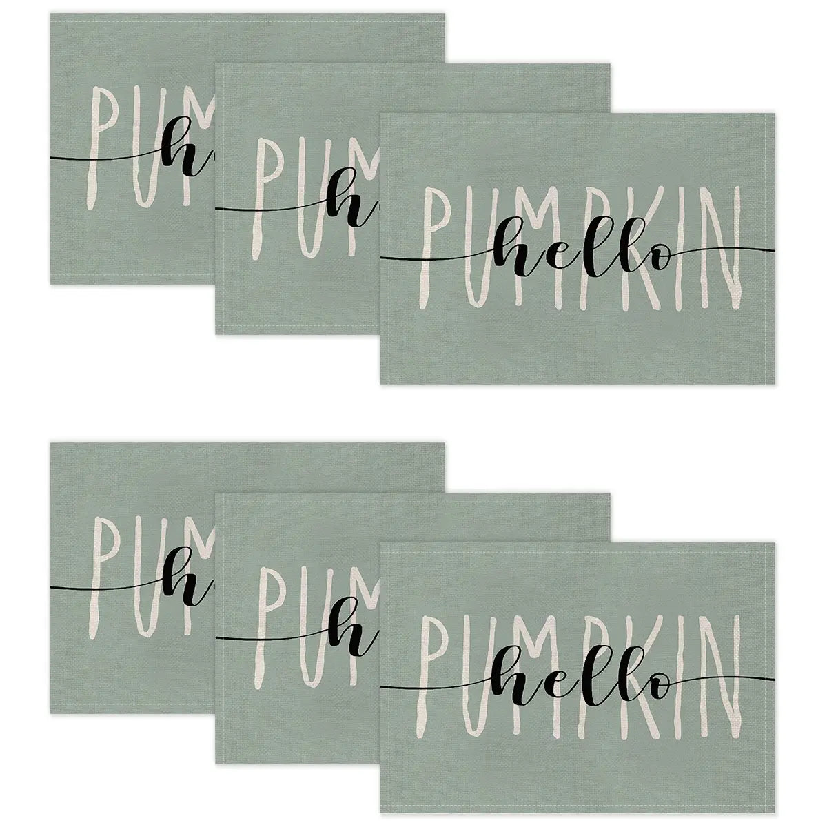 Autumn Thanksgiving Harvest Maple Pumpkin Print Placemats, Heat Resistant, Minimalist Style, Ideal for Festive Dinners and Daily Use