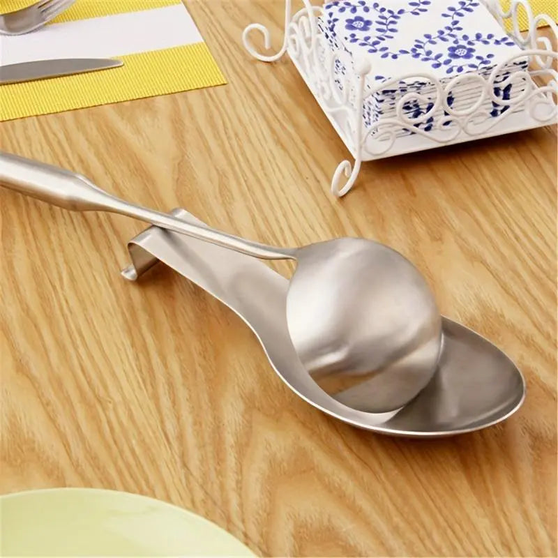 1pc Stainless Steel Spoon Rest, Shelf, Hot Pot Spoon Tray， Rest for Hot Pot and Kitchen Utensils - Hotel and Restaurant Kitchen Accessory