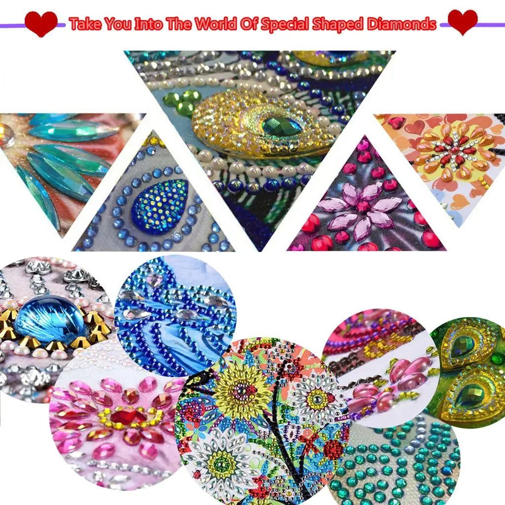 DIY Round Slogan Pattern Diamond Painting Coaster Kit, Diamond Art Coasters, 8 Counts Language Pattern Decorative Coaster for Home Decoration & Gift, Kitchen Coasters