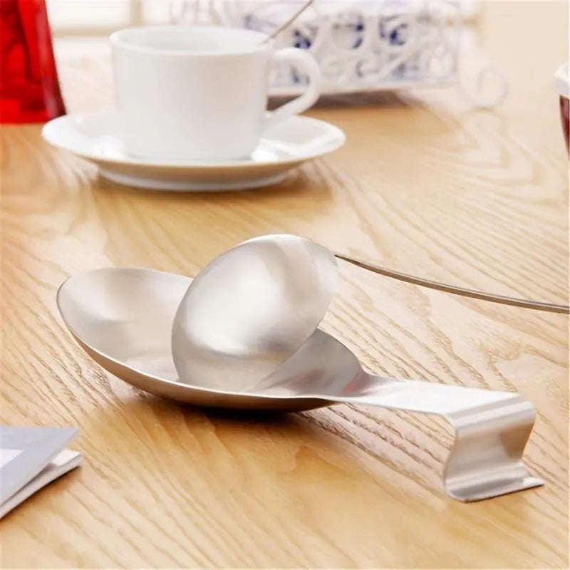 1pc Stainless Steel Spoon Rest, Shelf, Hot Pot Spoon Tray， Rest for Hot Pot and Kitchen Utensils - Hotel and Restaurant Kitchen Accessory