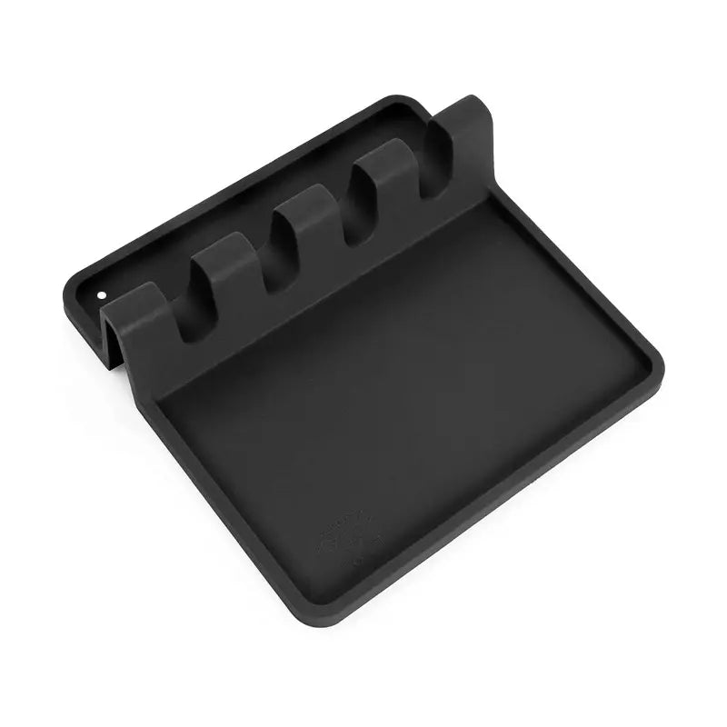 Silicone Kitchen Utensil Holder with Draining Tray, Heat Resistant, BPA-Free, Ideal for Spatulas, Tongs, Long BBQ Tools, Kitchenware