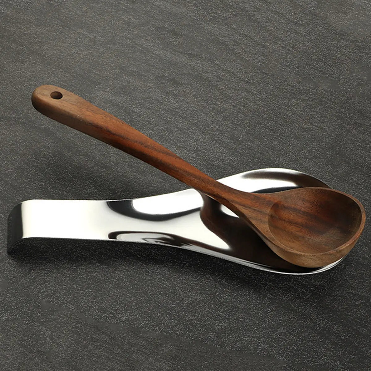 Stainless Steel Spoon Rest Pad, Durable Kitchen Utensil Holder, Modern Thickened Design for Home Use, Easy Clean Surface, Ideal for Soup Spoons, Tableware, Kitchenware