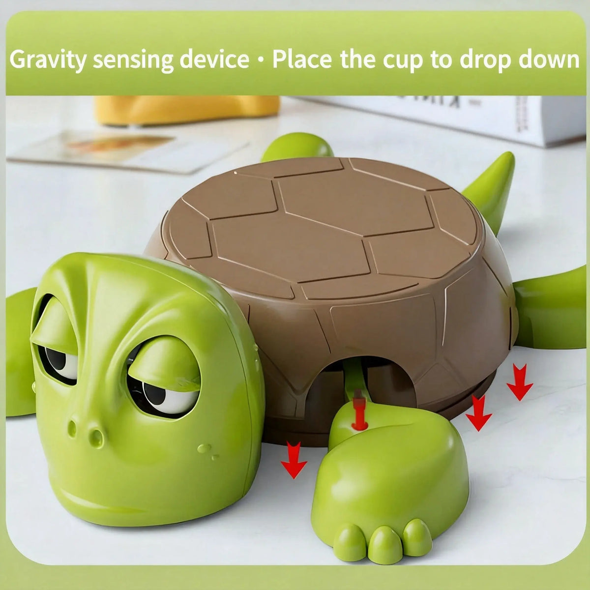 Creative Turtle-Shaped Coaster, Non-Slip Heat-Resistant Plastic, Decorative Coaster, Perfect for Home and Office Desk Decor, Unique Desktop Accessory